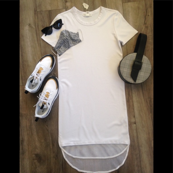 Forever 21 Dresses & Skirts - NWT Super Cool Knit with Mesh Trim Dress